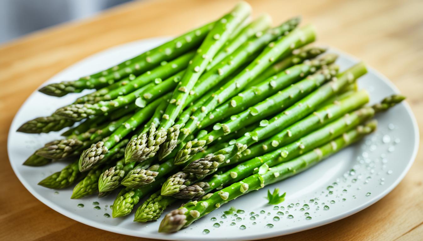blanching asparagus