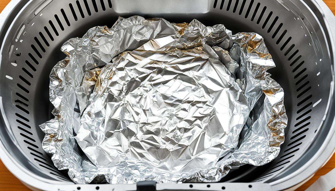 can you put foil in an air fryer