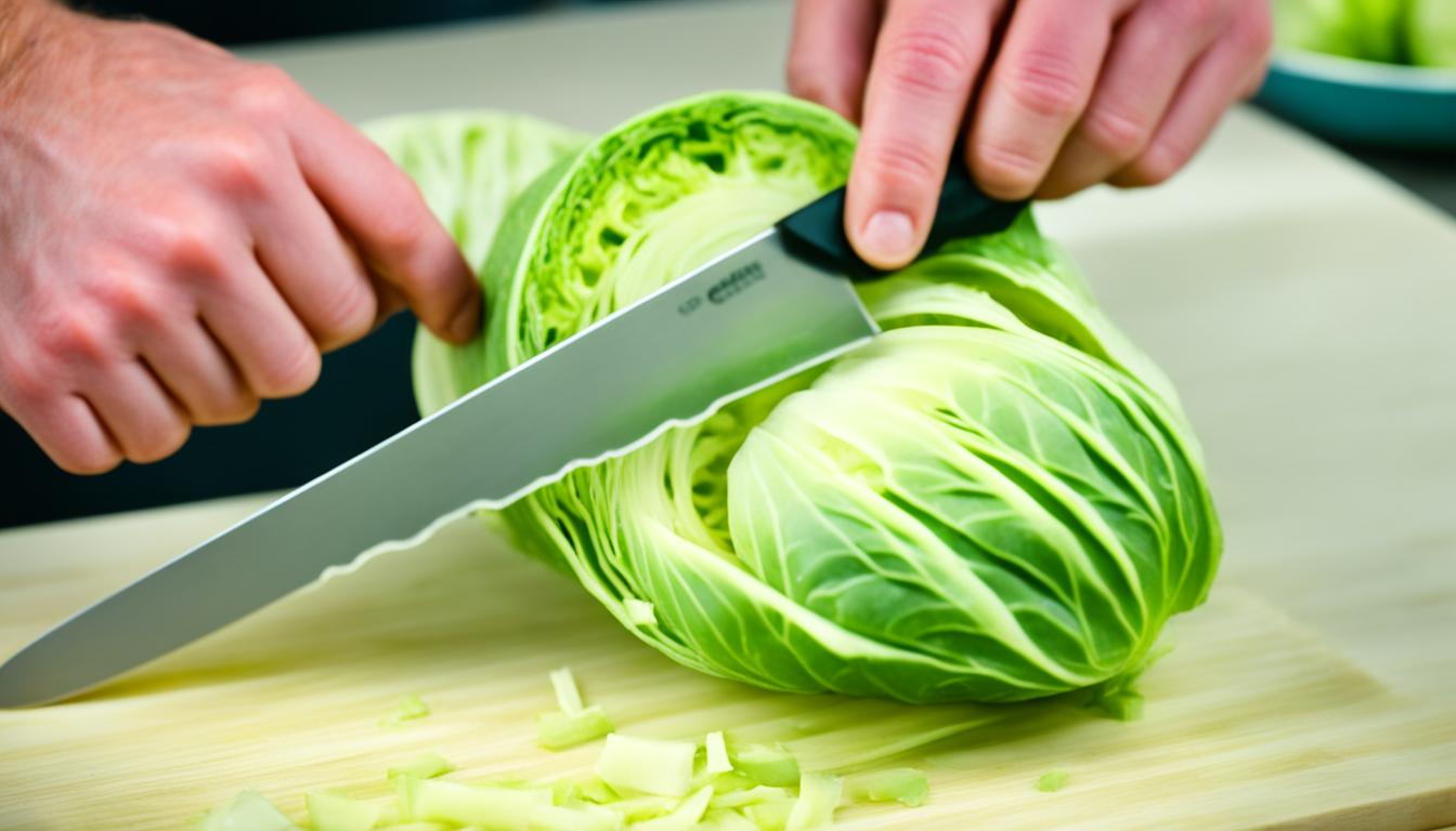 how to cut a cabbage